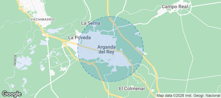 Arganda del Rey Airbnb map